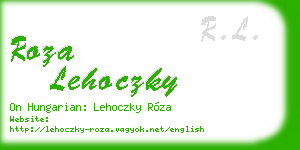 roza lehoczky business card